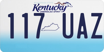 KY license plate 117UAZ
