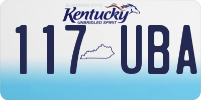KY license plate 117UBA