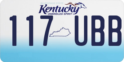KY license plate 117UBB