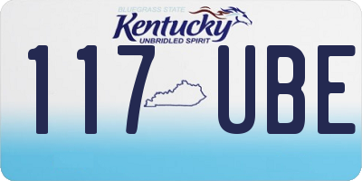 KY license plate 117UBE
