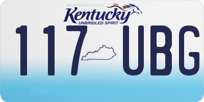 KY license plate 117UBG