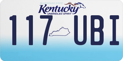KY license plate 117UBI