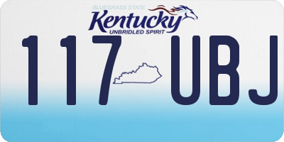 KY license plate 117UBJ