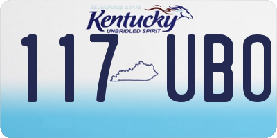 KY license plate 117UBO