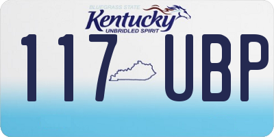 KY license plate 117UBP