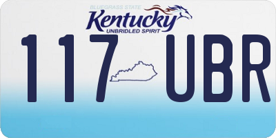 KY license plate 117UBR
