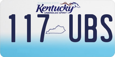 KY license plate 117UBS