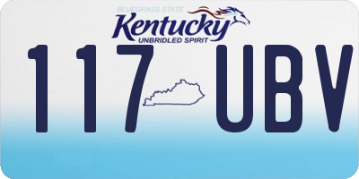 KY license plate 117UBV