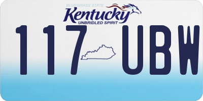 KY license plate 117UBW