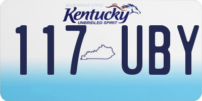 KY license plate 117UBY
