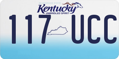 KY license plate 117UCC