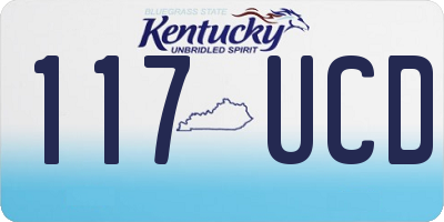 KY license plate 117UCD