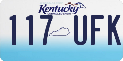 KY license plate 117UFK