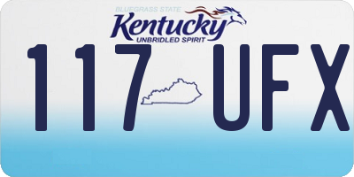 KY license plate 117UFX