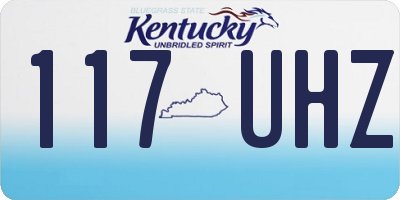 KY license plate 117UHZ
