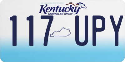 KY license plate 117UPY