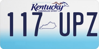 KY license plate 117UPZ