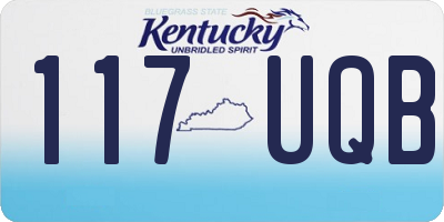 KY license plate 117UQB