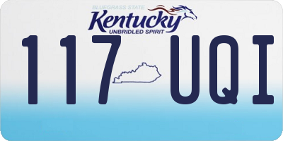 KY license plate 117UQI
