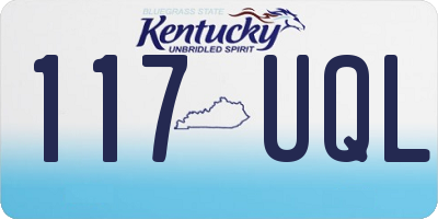 KY license plate 117UQL