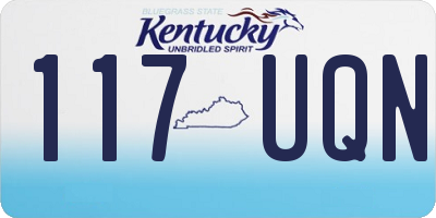 KY license plate 117UQN