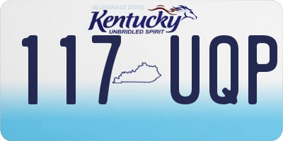KY license plate 117UQP