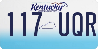 KY license plate 117UQR