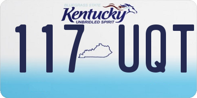 KY license plate 117UQT