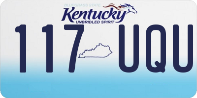 KY license plate 117UQU