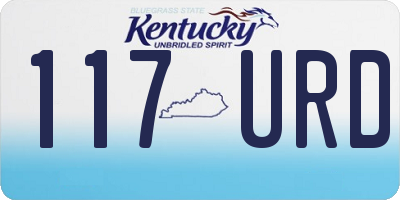 KY license plate 117URD