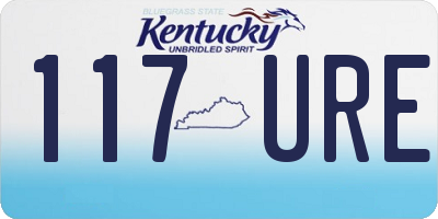 KY license plate 117URE