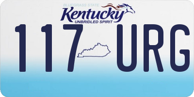 KY license plate 117URG