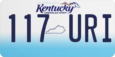 KY license plate 117URI