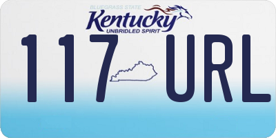 KY license plate 117URL