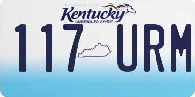 KY license plate 117URM