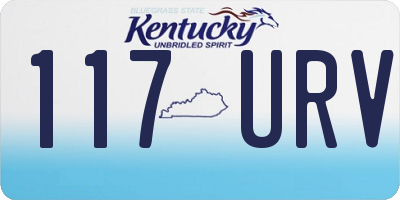 KY license plate 117URV