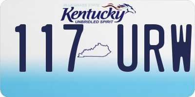 KY license plate 117URW