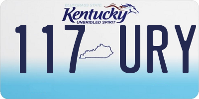 KY license plate 117URY
