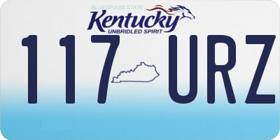 KY license plate 117URZ