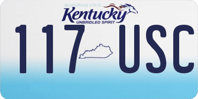 KY license plate 117USC