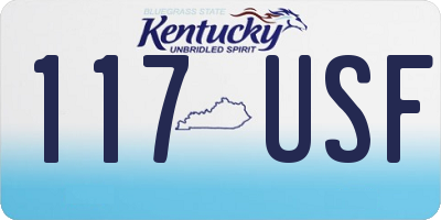 KY license plate 117USF
