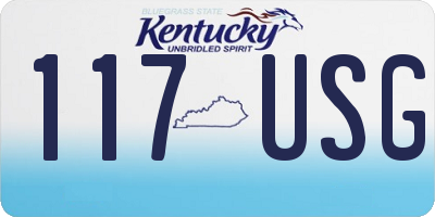 KY license plate 117USG