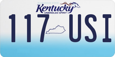 KY license plate 117USI