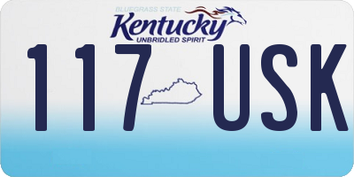 KY license plate 117USK