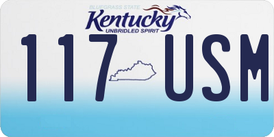 KY license plate 117USM