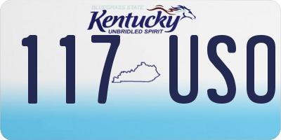 KY license plate 117USO