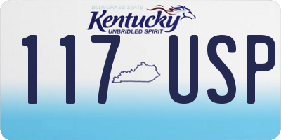 KY license plate 117USP