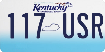 KY license plate 117USR