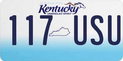 KY license plate 117USU