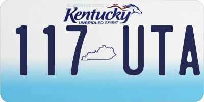 KY license plate 117UTA